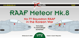 Декаль 1/72 RAAF Meteor Mk.8s (DK Decals)