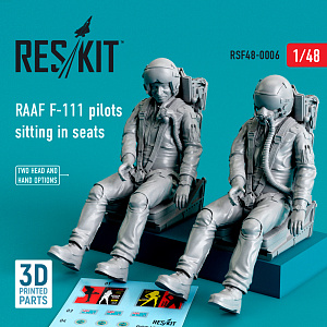 Дополнения из смолы 1/48 RAAF General-Dynamics F-111 pilots sitting in seats (2 pcs) (ResKit)