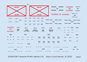 Декаль 1/32 Mosquito FB Mk.II stencils (TAM)