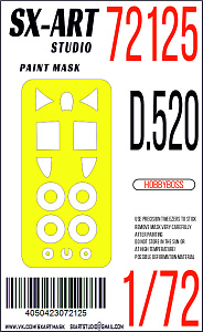 Окрасочная маска 1/72 D.520 (Hobbyboss)