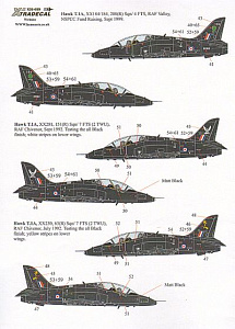 Декаль 1/32 BAe Hawk T.1A Late overall black schemes (11) (Xtradecal)