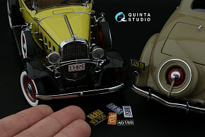 Автомобильные номера США, северо-восточные штаты, 1910-1940 (для всех моделей) (на метал. основании)