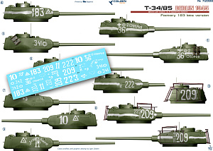 Декаль 1/72 Т-34-85 factory 183 (Берлин 1945) (Colibri Decals)