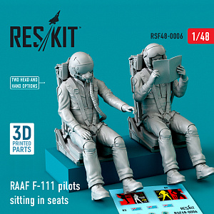 Дополнения из смолы 1/48 RAAF General-Dynamics F-111 pilots sitting in seats (2 pcs) (ResKit)