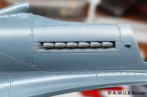 Дополнения из смолы 1/48 Выхлопные патрубки для моделей P-400 и P-39C/D/F/J/K/L/M/N (A.M.U.R.Reaver)