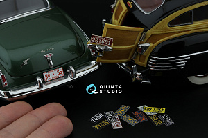 Автомобильные номера США, юго-восточные штаты, 1940-1950 (для всех моделей) (на метал. основании)