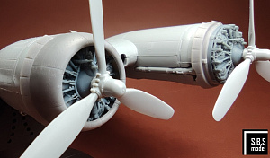 Дополнения из смолы 1/48 Boeing B-17F/G (Early) Flying Fortress Engine (Hong Kong Models) 