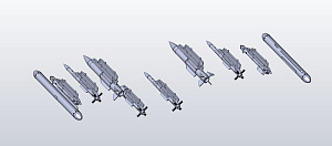 Дополнения из смолы 1/144 Комплект вооружения СУ-30СМ от Звезды (KepModels)