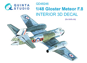 3D Декаль интерьера кабины Meteor F.8 (Airfix)