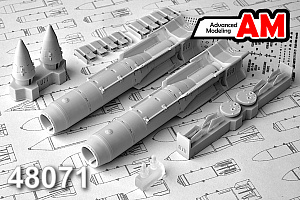 Дополнения из смолы 1/48 КАБ-1500Л Корректируемая авиационная бомба (Advanced Modeling)/ Су-27, Су-30, Су-34, Су-35, Су-24, МиГ-29