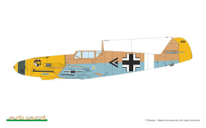 Сборная модель 1/72 Limited Edition AFRIKA - Messerschmitt Bf 109 (Dual Combo) (Eduard kits)