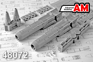 Дополнения из смолы 1/48 КАБ-1500ЛГ Корректируемая авиационная бомба (Advanced Modeling)/ Су-27, Су-30, Су-34, Су-35, Су-24, МиГ-29