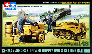 Сборная модель 1/48 Немецкий авиационный блок питания и Kettenkraftrad (Tamiya)