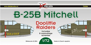 Декаль 1/72 North-American B-25B Mitchell - Doolittle Raiders (DK Decals)