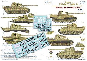 Декаль 1/35 Pz.Kpfw.V Panter Ausf. D Battle of Kursk1943 - Part III (Colibri Decals)