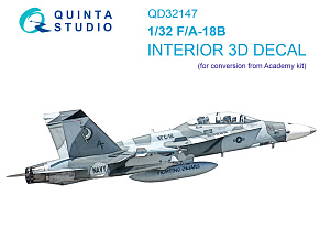 3D Декаль интерьера кабины F/A-18B (Academy)