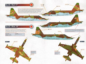 Декаль 1/32 Су-25 'Грач' 10 вариантов камуфляжа/обозначений (Linden Hill)