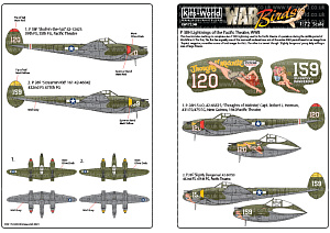 Декаль 1/72 Lockheed P-38 Lightnings - Early War (Kits-World)