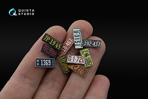 Автомобильные номера США, западные штаты, 1910-1940 (для всех моделей) (на метал. основании)