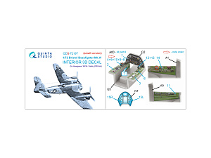 3D Декаль интерьера кабины Bristol Beaufighter Mk.VI (Hasegawa/MPM/Hobby2000) (малая версия)