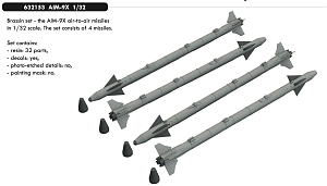 Дополнения из смолы 1/32 Ракеты AIM-9X