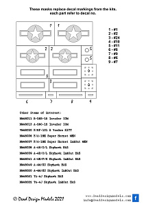 Douglas A/B-26 Invader National Insignia paint masks WWII and markings (designed to be used with ICM