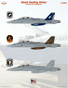 Декаль 1/32 'Death Dealing Deltas' US Marine Corps McDonnell-Douglas F/A-18D  (Flying Leathernecks)