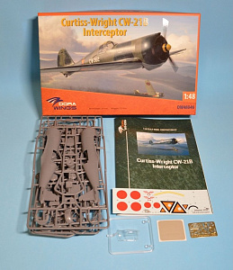 Сборная модель 1/48 Curtiss-Wright CW-21B Interceptor (Dora Wings)