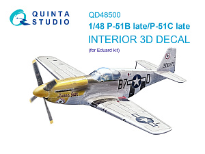 3D Декаль интерьера кабины P-51B late/P-51C Late (Eduard)