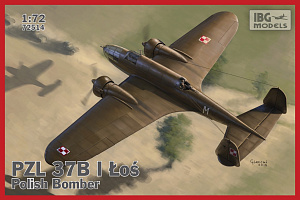 Сборная модель 1/72 PZL P.37B I Los (twin tail fin) - Polish Medium Bomber (IBG Models)