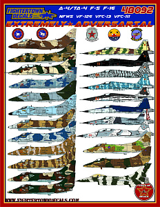 Декаль 1/48 Extremely Adversarial. Douglas A-4E, A-4F, TA-4J Skyhawk, Lockheed-Martin  (Fightertown)