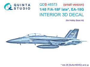 3D Декаль интерьера кабины F/A-18F late / EA-18G (Hobby Boss) (Малая версия)