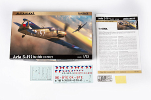 Сборная модель 1/72 Avia S-199 bubble canopy ProfiPACK edition (Eduard kits)