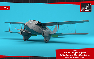 Сборная модель 1/48 de Havilland DH.89A Dragon Rapide Railway Air Services (Armory)