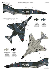 Декаль 1/72 Early British McDonnell-Douglas Phantoms (Ram Modelsl)