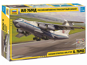 Сборная модель 1/144 Военно-транспортный самолёт Ил-76МД (Zvezda)