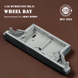Дополнения из смолы 1/48 Ниши шасси Hawker Hurricane Mk.II Wheel (Arma Hobby) (MCC)