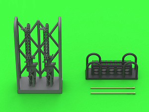 Дополнения из смолы 1/72 Spandau LMG 08/15 (2 pcs) (укороченная рукоятка)
