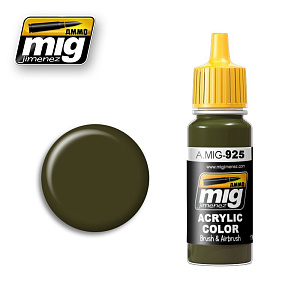 Краска акриловая OLIVE DRAB DARK BASE (Оливковая темный базовый) (Ammo Mig) (17ml)