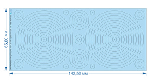 Радиальные клепочные ряды (размер клепки 0.25 mm, интервал 1.0 mm, масштаб 1/24), черные