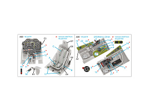 3D Декаль интерьера кабины P-51D/K (Meng)