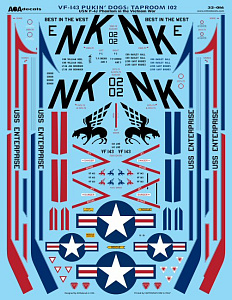Декаль 1/32 Pukin' Dogs: Taproom 102 - USN McDonnell F-4J Phantom in the Vietnam War (AOA Decals)