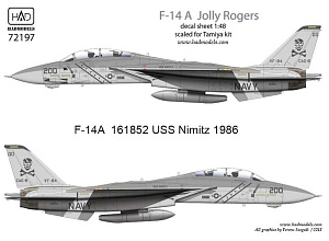 Декаль 1/72 F-14A Jolly Rogers (low visibility) (HAD)