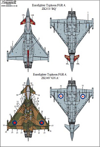 Декаль 1/32 Eurofighter Typhoon FGR.4 29(F) Squadron 2015 Anniversary/Display (2)) (Xtradecal)