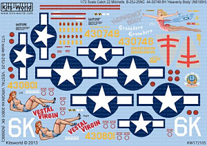 Декаль 1/72 Catch 22 Mitchells North-American B-25J-25NC (Kits-World)