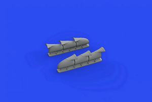 Дополнения из смолы 1/48 Выхлопные патрубки (fishtai) Supermarine Spitfire Mk.V (для модели Eduard)