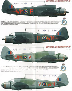 Декаль 1/72 Bristol Beaufighter Mk.IF X7842 (WM-P) (AML)