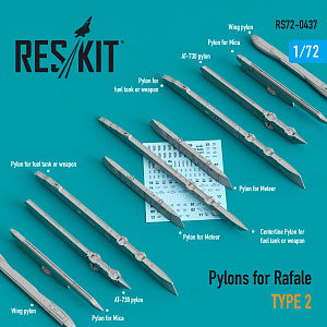 Дополнения из смолы 1/72 Pylons for Dassault Rafale type 2 (ResKit)