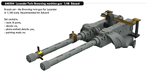 Дополнения из смолы 1/48 Двойной пулемёт Browning для Westland Lysander (для модели Eduard)