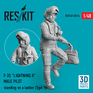 Дополнения из смолы 1/48 Lockheed-Martin F-35A/F-35B Lightning male pilot (type 1) (ResKit)